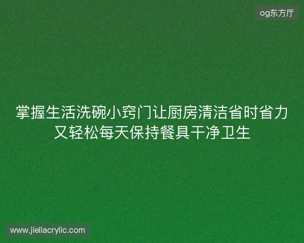 掌握生活洗碗小窍门让厨房清洁省时省力又轻松每天保持餐具干净卫生 掌握生活洗碗小窍门让厨房清洁省时省力又轻松每天保持餐具干净卫生